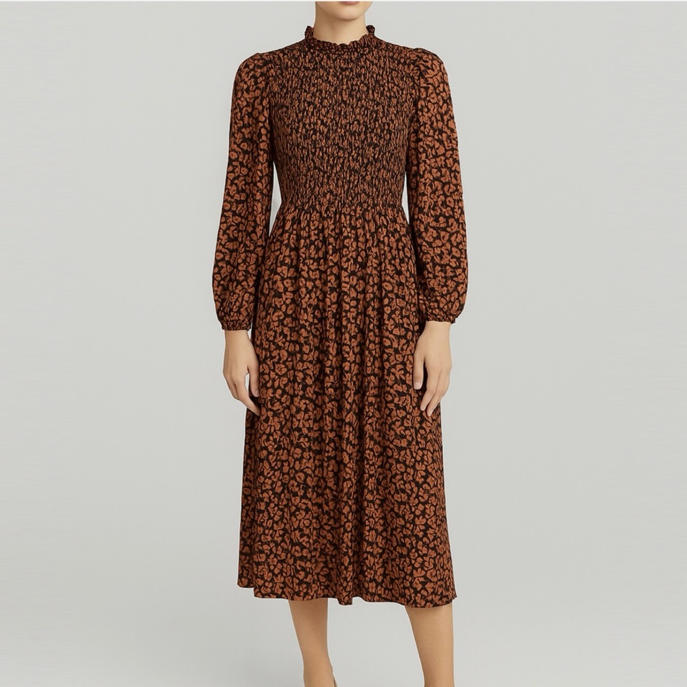 Neutral Floral Dress